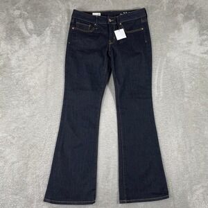 Gap 1969 Long Lean Flare Bootcut Jeans Womens 26P (28x30) Petite Dark Wash Denim